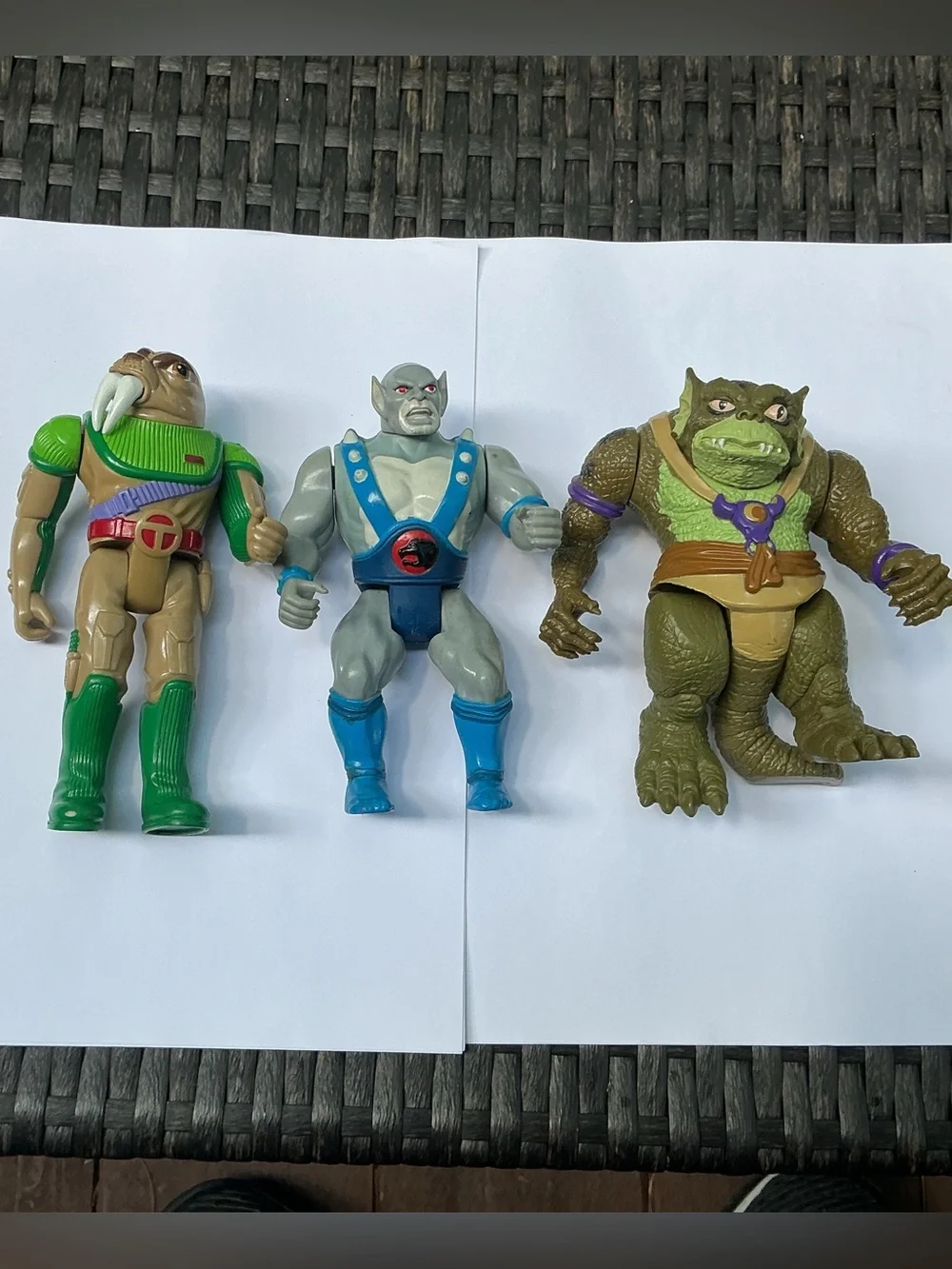 1985 LJN Vintage ThunderCats action figures, Panthro, Tuska Warrior, S-S-Slithe